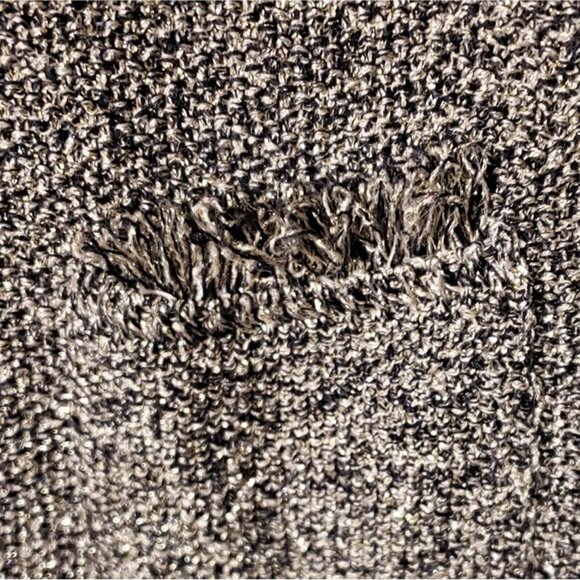 Zara Knit Womens Metallic Distressed Open Front Cardigan Sweater Medium - Picture 5 of 9